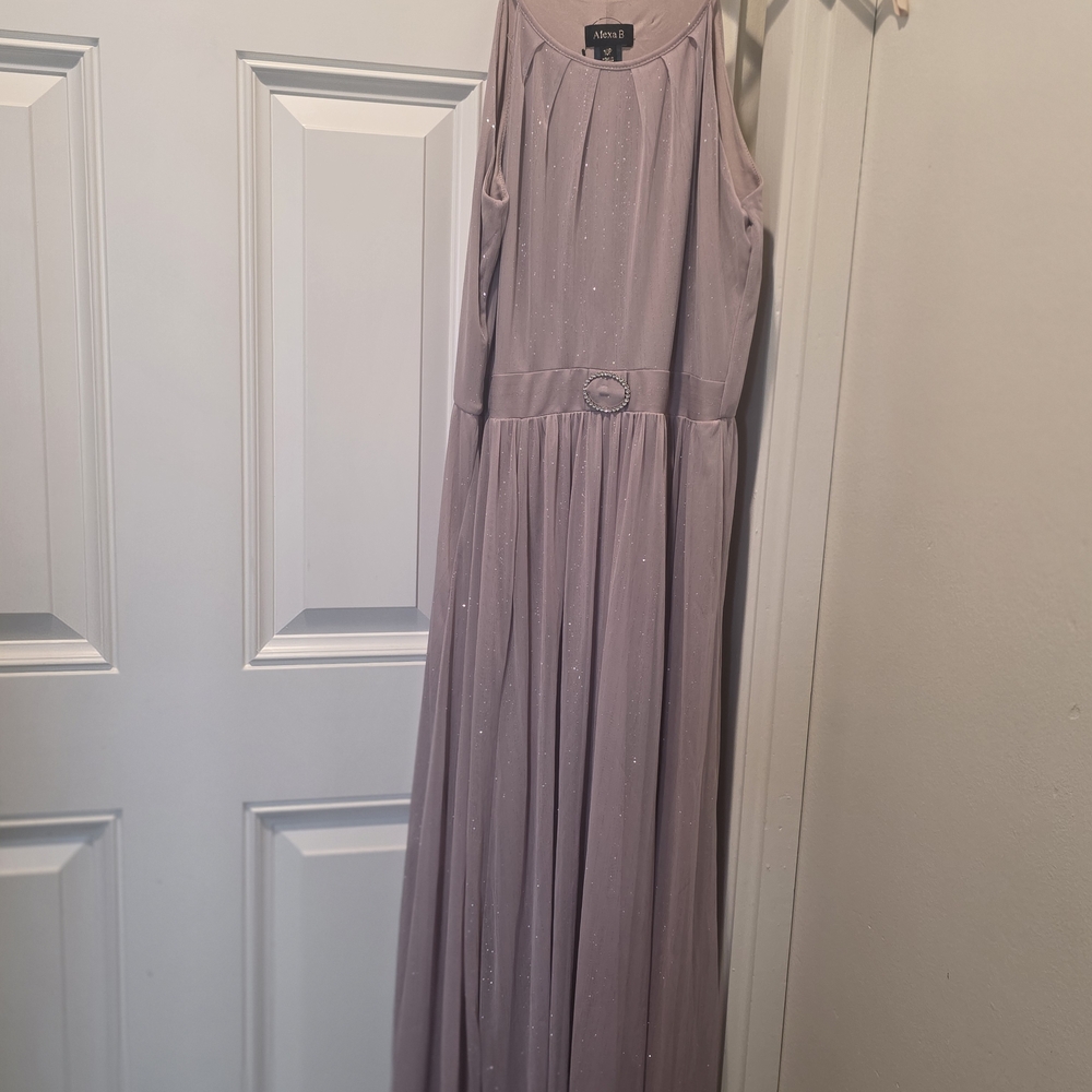 Adrianna Papell Lavender Maxi Dress